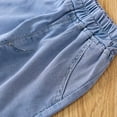 thumbnail image 6 of YunPes Toddler Girls Summer Casual Comfort Daily Wear Thin Jeans Pants Baby Girls Solid Color Bowknot Print Trousers, 6 of 9