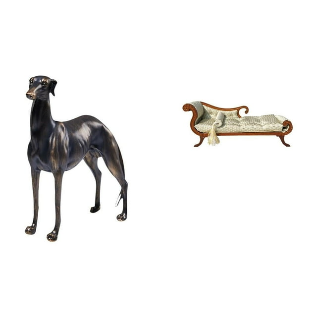 Estatua de perro de resina,Estatua de perro de resina con forma de animal,Sofá en miniatura para muñecas,Muebles de casa de muñecas a escala 1/12,modelo de sofá de madera,decoración,1/12