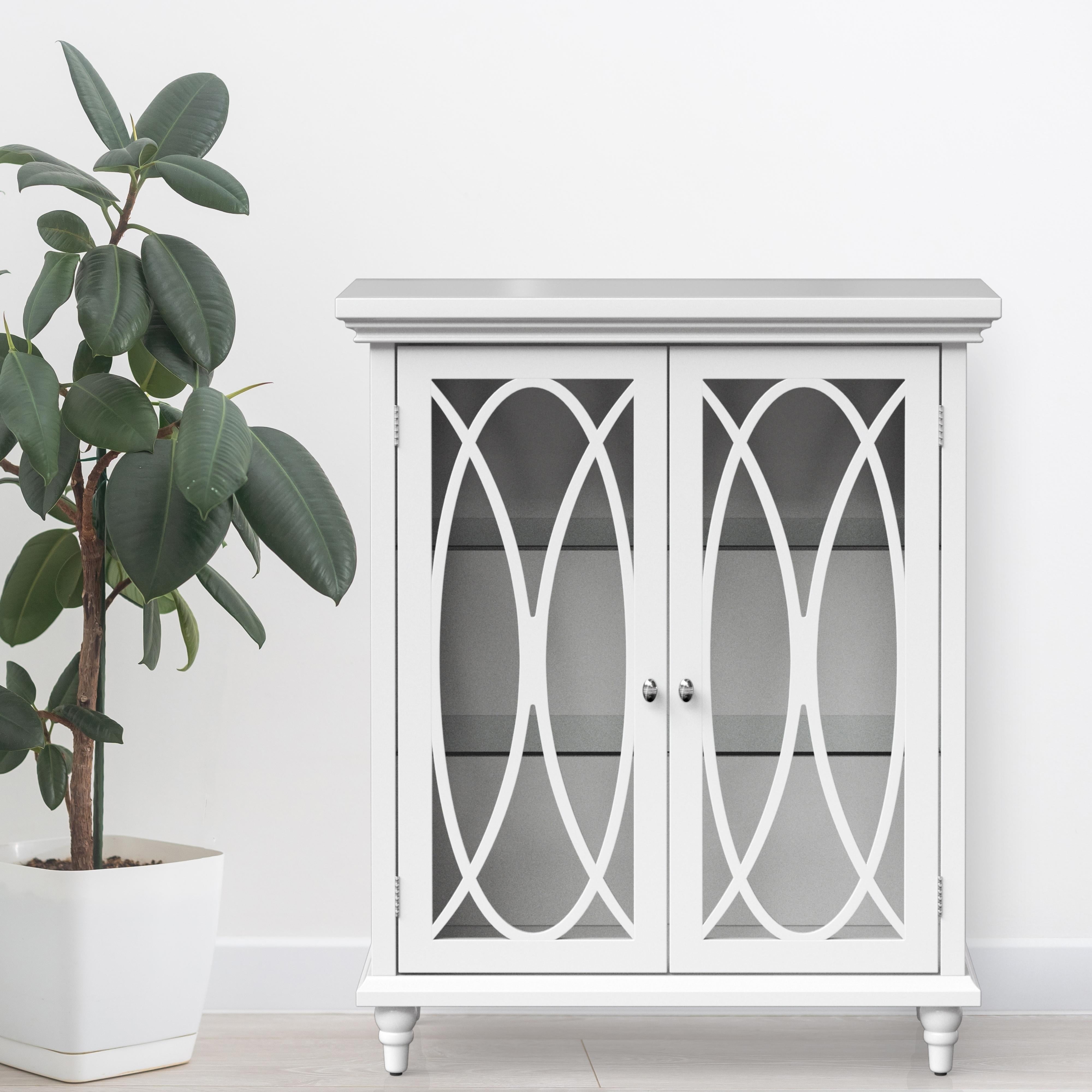 Homestyles Maho Wood Storage Cabinet in Gray - Walmart.com