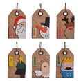 thumbnail image 2 of 6x decoración de de Navidad colgante decoración de Navidad con cuerda letrero de madera regalos adornos colgante para suministros de fiesta mayimx Decoraciones colgantes, 2 of 7