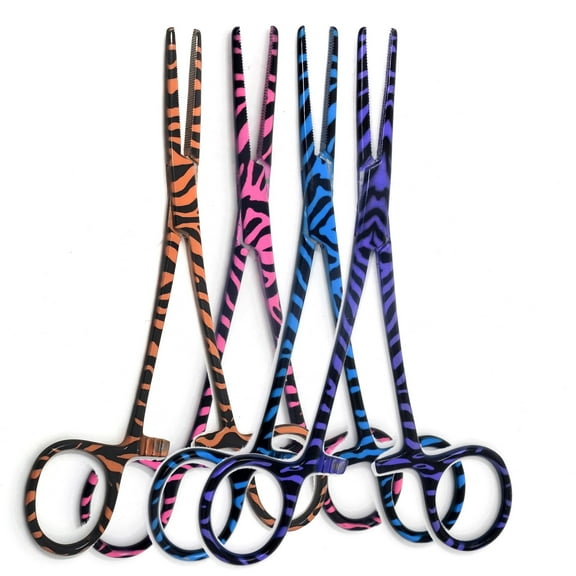 5.5" Locking Ratchet Stainless Steel Pliers Straight Serrated Jaws (Set Of 4 )- A2zscilab