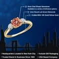 thumbnail image 2 of Gem Stone King 10K Yellow Gold Ecstasy Mystic Topaz and White Moissanite 3-Stone Ring for Women | 1.20 Cttw | Round 6MM | Gemstone November Birthstone | Size 6, 2 of 6