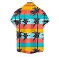 thumbnail image 5 of Bzhegqhd Men Casual Fashion Turndown Collar Hawaii Printing Short Sleeve Button Cardigan Shirt, 5 of 5