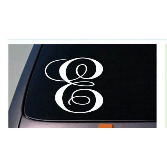 LETTER E 6" monogram sticker decal truck car window teach craft initials *D776*