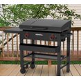 thumbnail image 4 of Daytona 2-Burner Propane BBQ Gas Griddle in Black with Hinged Lid, 4 of 9