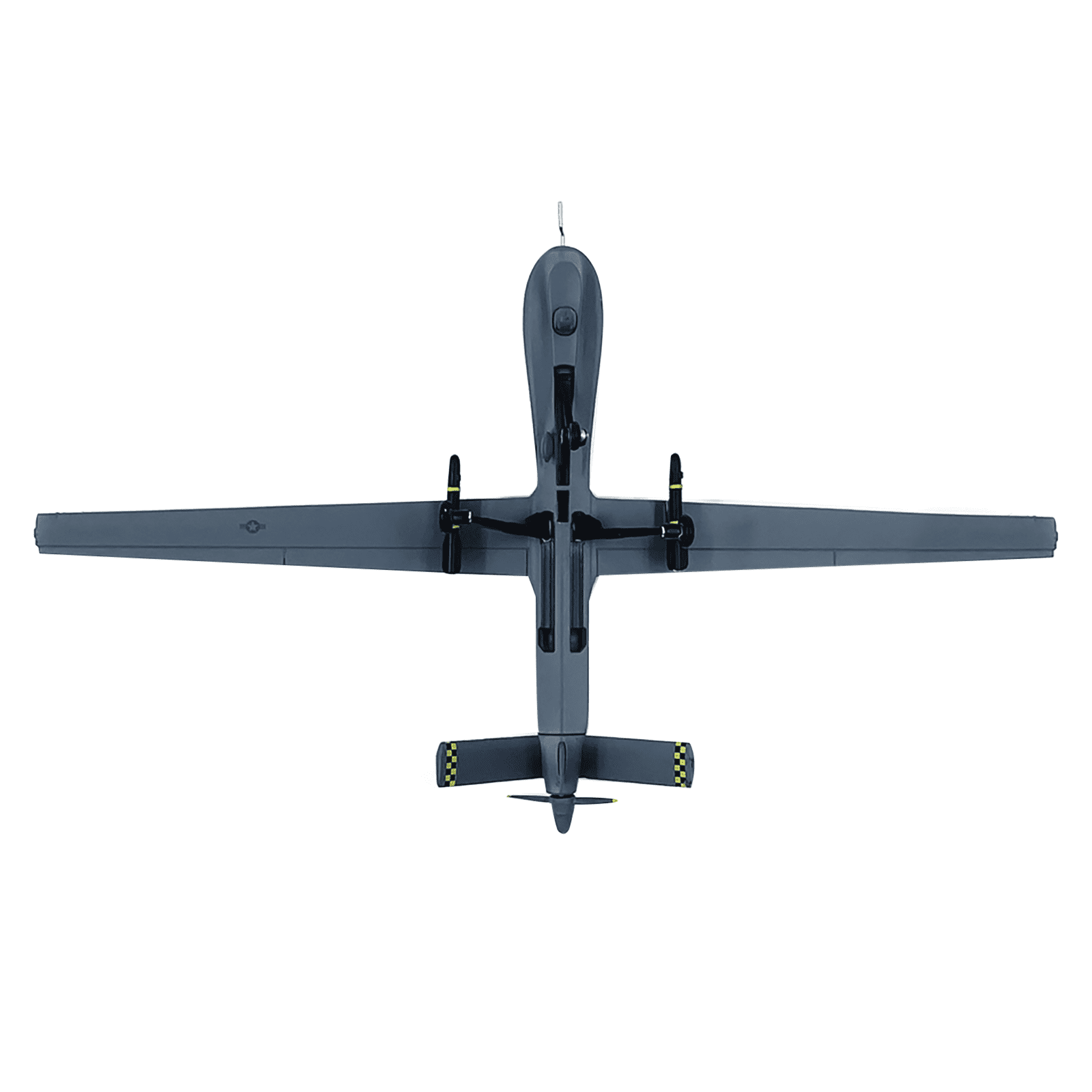 NATEFEMIN 1:72 Scale 20.5cm MQ-1 Predator Drone Alloy Aircraft Model Blue for Display and Collection Retro Elegant Style Noble Fashion