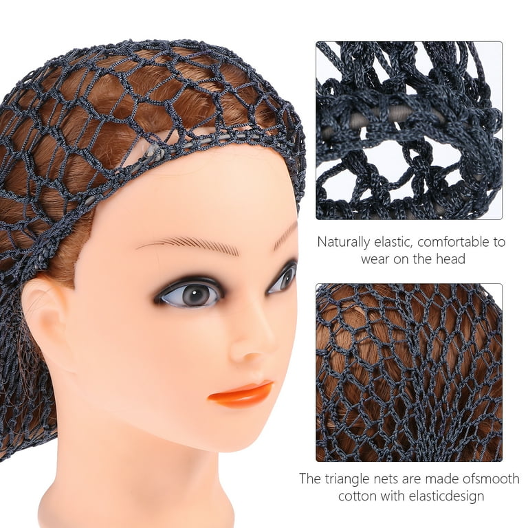 2pcs Women Vintage Full Crochet Hair Net Snood Sleep Bonnet Cover