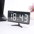 thumbnail image 2 of CASAFUN Digital Alarm Clock LED Mirror Electronic Clock Large LCD Display Clocks Noiseless Digital Table Clock with Temperature Calendar back to School Supplies, 2 of 8