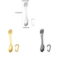 thumbnail image 3 of Wweixi Spork en Acier Inoxydable Intégré Repas de Fruits Camping Or 1ensemble, 3 of 6