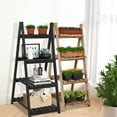 thumbnail image 6 of Hofitlead 4 Tier Ladder Shelf,Storage Rack, Wooden Flower rack,Strip Style Bookcase,for Living Room Office (Light Brown), 6 of 8