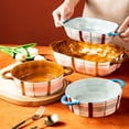 thumbnail image 4 of 560ML Large Capacity Ceramic Baking Dish Home Baking Baking Rice Bowl Salad Bowl Soup Plate, 4 of 4