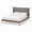 Gray, variant on Baxton Studio Brooklyn Mid-Century Modern Walnut Wood Platform Bed, Multiple Sizes, Multiple Colors