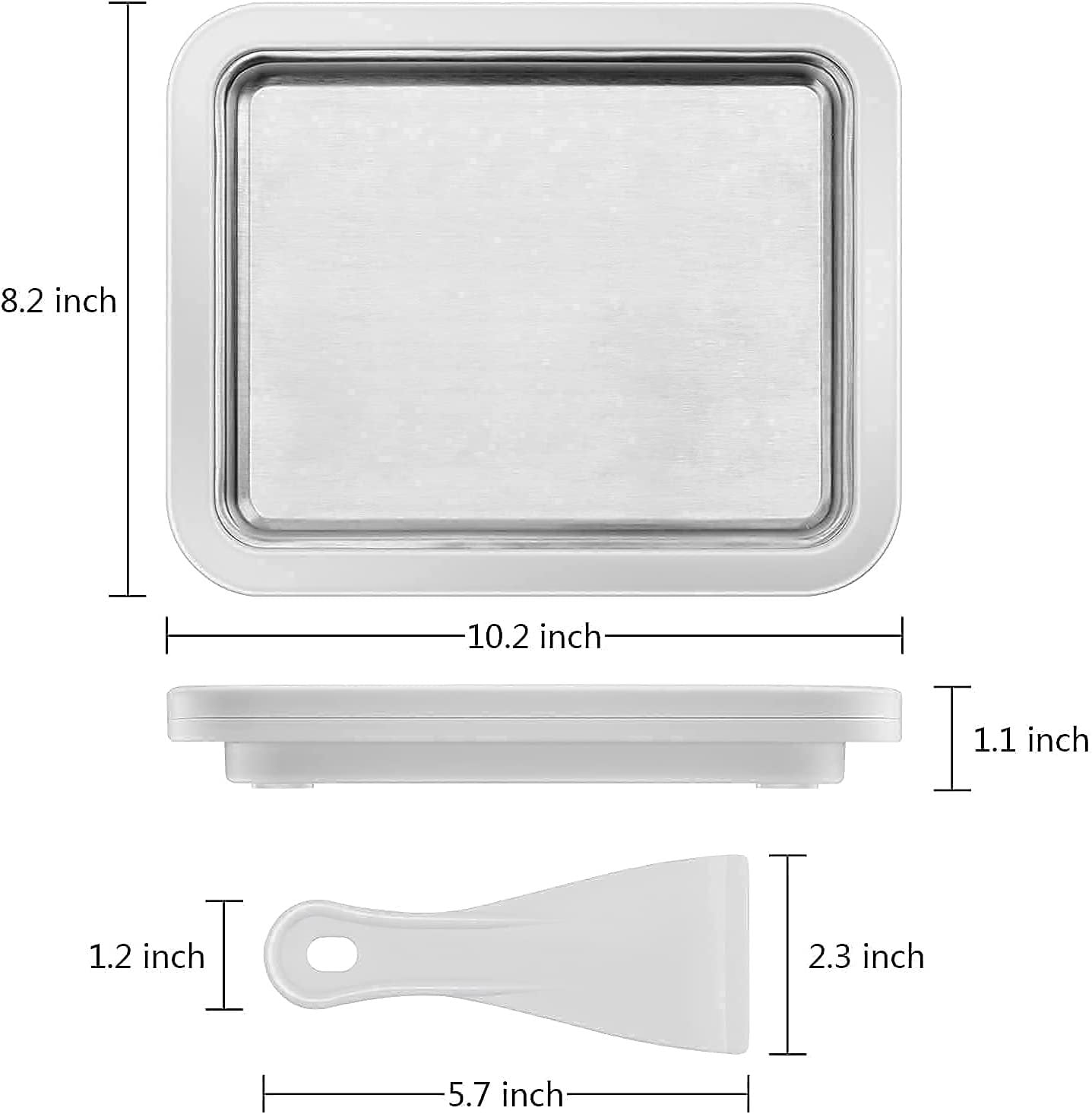 Snmubt Ice Cream Roll Maker, Instant Cold Pan for Rolled Ice Cream and Frozen Yogurt, 4th of July Party Dessert Machine
