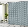 thumbnail image 4 of Ambesonne Vintage Shower Curtain, Swirled Stripes Abstract, 69"Wx75"L, Dark Teal Eggshell, 4 of 4