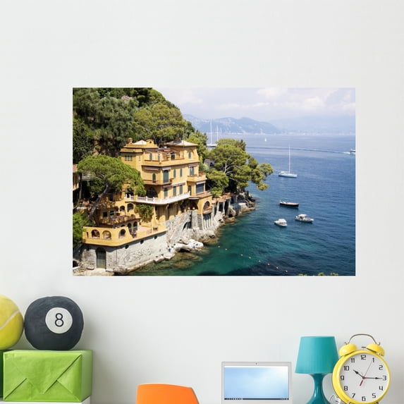 Portofino Italy Wall Mural by Wallmonkeys Peel and Stick Graphic (48 in W x 32 in H) WM196773