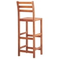 thumbnail image 5 of vidaXL 1 Piece Counter Height Bar Stool Solid Wood for Kitchen Pub, 5 of 8