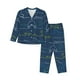 thumbnail image 1 of Balery Shark Conjunto de Pijama con Estampado para Mujer, Conjunto de Dos Piezas con Manga Larga, Ropa de Dormir Suave con Bolsillos, Pijamas Cómodos-Large, 1 of 7