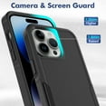 thumbnail image 3 of Decase Heavy-Duty Rugged Case for iPhone 15 Pro,Dual Layer Military Grade Drop Protection Anti-Fingerprint Anti-Scratch Hard Cover Silicone Bumper Shockproof Case for iPhone 15 Pro,Black, 3 of 5