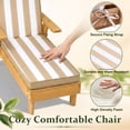 thumbnail image 3 of UBesGoo Toddler Patio Chaise Lounge Chair with Canopy Umbrella, Kids Wooden Sunbed with Cushion for Backyard, Brown & Beige Striped Design, 3 of 19