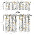 thumbnail image 4 of Boho Vintage Curtains 36 Inch - 3 Panel Farmhouse Wildflower Set with Rustic Floral Design, Rod Pocket Kitchen Window Drapes for Country Style, 4 of 4