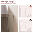 thumbnail image 2 of Commode à 4 Tiroirs pour Chambre, Commode Vintage avec Poignées Sculptées et Pieds Fuselés, Commodes en Bois avec Grande Capacité de Rangement, Gris, 2 of 3
