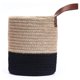 thumbnail image 4 of Cesta colgante de Algodón y lino con asa para cinturón Ticfox Cesta colgante grande redonda amarilla y negra 20x18cm, 4 of 14