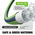 thumbnail image 4 of RainPoint 15FT Garden Hose with Hose Nozzle,60% Lighter TPE Anti-Kink Water Hose Anti-Kink Flexible Hose,3/4" Fittings, 4 of 14