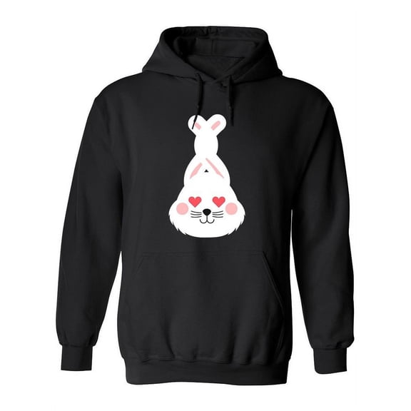 Cute Bunny In Love Hoodie Women -Image by Shutterstock, Female 4X-Large