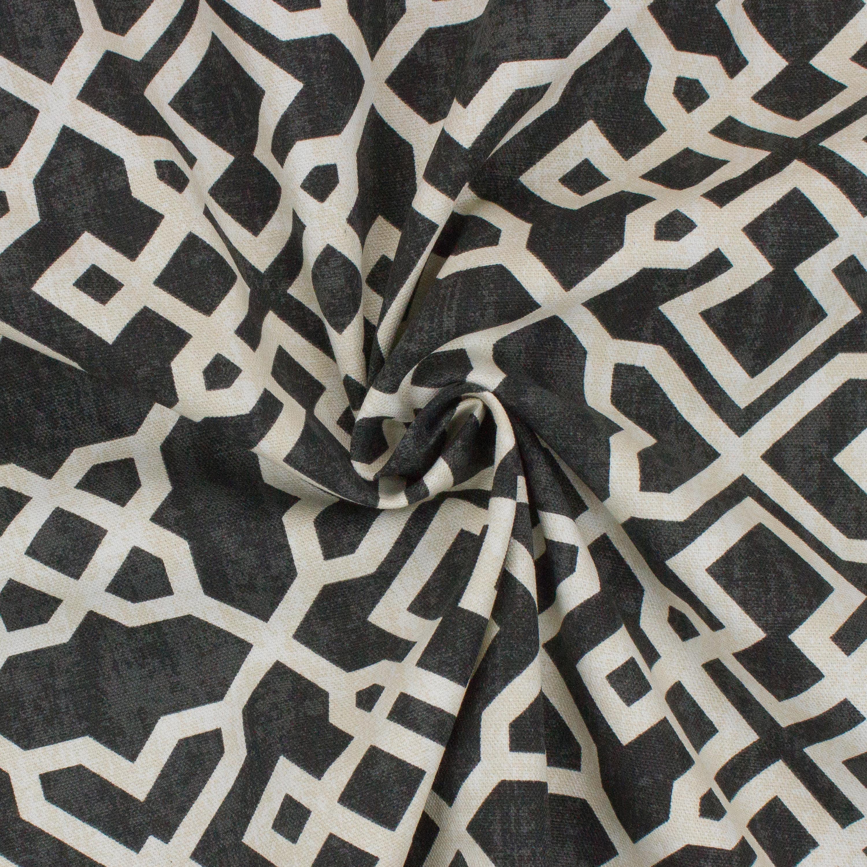 (2 pack) Better Homes & Gardens 100% Cotton Trellis Black, 2 Yard Precut Fabric