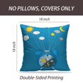 thumbnail image 2 of LALILO Throw Pillow Covers Clock With Day Night Clock Blue Sky Cushion Cover 18" x 18", 2 Pack, 2 of 6