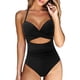 thumbnail image 5 of Tempt Me Traje de baño vintage de dos piezas para mujer, bikini retro con cintura alta fruncida y parte inferior, 5 of 6