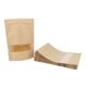 thumbnail image 4 of 50x Kraft Stand Up Food Bag Bolsa Resellable con Muesca Y Ventana Mate - 2 20x30 + 5 Sunnimix Bolsas Kraft de Sellado de Papel, 4 of 8