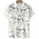 thumbnail image 4 of Camisa con estampado de gato en 3D para hombre, camisa hawaiana holgada de manga corta con botones, ropa de playa para vacaciones, ropa para niños, 4 of 5