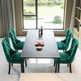 thumbnail image 3 of Green Tufted Velvet Upholstered Chair Set of 2 for Dining Room, Bedroom, Living Room, 3 of 8