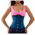 thumbnail image 2 of KBODIU Women Bustiers Shapewear Cinchers Waist Trainer Underbust Corset Belt Stomach Wrap Body Shaper Workout Girdle Trimmer Going Out Crop Top Gothic Costumes Bustiers Corsets, 2 of 5