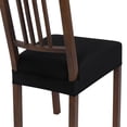 thumbnail image 1 of Funda elástica para asiento de silla de comedor SearchI, juego de 6, color negro, 1 of 8