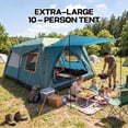thumbnail image 3 of COBIZI 6-8-10 Person Family Camping Tents with Easy Setup & 2 Room Design, 10x14FT Heavy Duty Waterproof & UV Protection Tent with Removable Rainfly, Wind Ropes and Stakes, Light Blue, 3 of 10