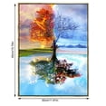 thumbnail image 2 of Cuadro de diamante de árbol de 4 estaciones, hogar, sala de estar, dormitorio, pared, bordado de cristal, punto de cruz, diamante completo Inevent HA5344-01B, 2 of 6