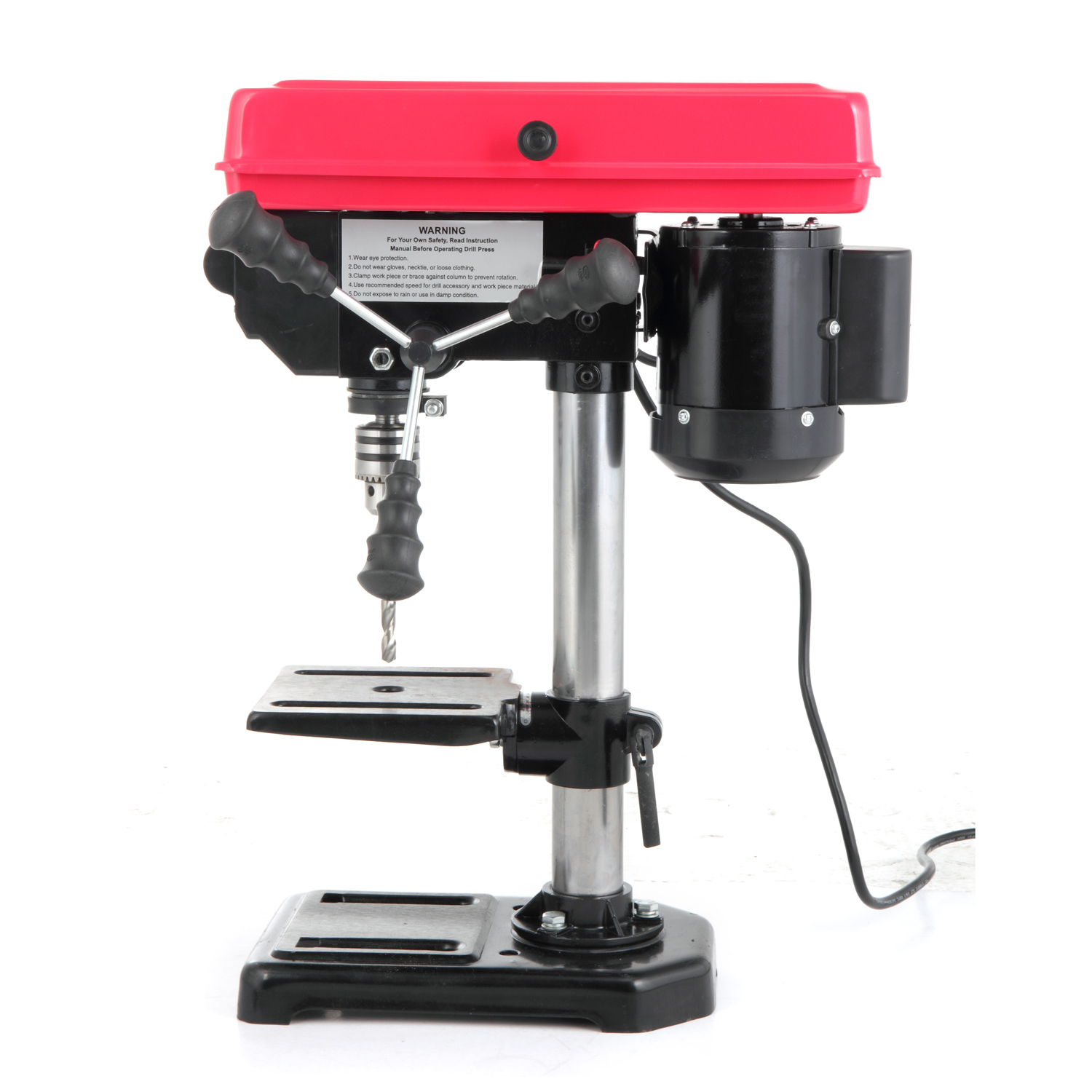 Hyper Tough 2.4 AMP Corded 8 inch Drill Press, 1/2 inch Chuck, 5 Speed with Depth Stop and Three Stem Handle - image 5 of 11