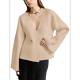 thumbnail image 3 of Womens V Neck Cardigan Long Bell Sleeve Button Down Open Front Loose Knit Fall Sweater Blazer L, 3 of 10
