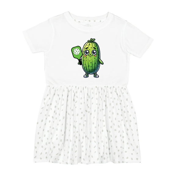 Inktastic Pickleball Funny Pickle Girls Toddler Dress