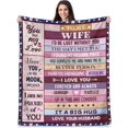thumbnail image 1 of LHSHID Romantic Gifts for Wife from Husband Best Wife Gifts for Her Wife Birthday Gifts for Womens Wife Gifts for Mothers Day Christmas Anniversary Valentine'S Day Wife Blanket Gifts 40"x50", 1 of 6