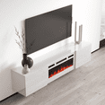 "Cali WHEF Wall Mounted Electric Fireplace, 72"" TV Stand for 80"" TVs