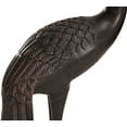 thumbnail image 7 of Westcharm Antique Bronze Garden Crane Pair Statue - Upright and Preening Sculpture Set (Male 19" W x 10" D x 43.5" H; Female 12" W x 10" D x 39.5" H), 7 of 7