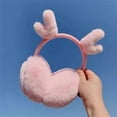 thumbnail image 2 of UJNDER Cute Animal Earmuffs for Winter Warmth Outdoor Ear Covers and Headband Earwarmers for Kids Pink, 2 of 3