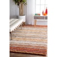 thumbnail image 1 of Havenside Home  Siesta Handmade Striped Plush Shag Rug (6' x 9') - 6' x 9', 1 of 6