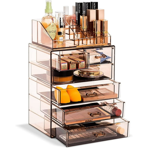 Sorbus Cosmetic Makeup and Jewelry Storage Case Display - Spacious ...