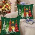 thumbnail image 3 of Green Christmas Pillow Covers 20x20 Inch Set of 2 Christmas Tree Xmas Farmhouse Decoration Pillow Cases New Year Winter Holiday Cotton Linen Cushion Cover for Home Sofa Couch Decor, 3 of 6