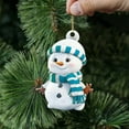 thumbnail image 5 of Cheapark Cute Snowman Christmas Pendant - Acrylic Flat Ornament for Tree Decoration and Home Holiday Gift, 5 of 6