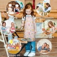 thumbnail image 6 of Fairy Tale Princess Pattern Kids Aprons for Girls and Boys,Adjustable Neck Strap Toddler Aprons for Kids Cooking Baking, 6 of 7